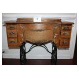 Tiger Oak Sewing Cabinet
