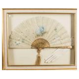 Vintage Framed Gilt Fan