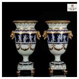 A pair of 19th Antique Minton Style Vases