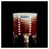 Ming Antique Xuande Mark Red-Decorated Censer