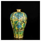 Ming Antique Enamel Octahedral Vase