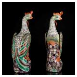 Pair Of 18th Yongzheng Style Phoenixes (Export)