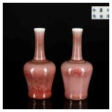 A Pair of 18th Kangxi Mark Vase
