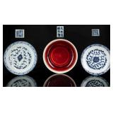 Group Of Three Ming Antique Dishes