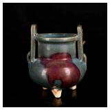 Yuan Or Later Antique Junyao Tripod Censer