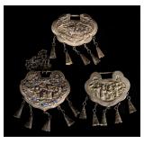 A Group of Three Pieces Silver Locks