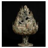 Han Period Antique Bronze Censer With Cover