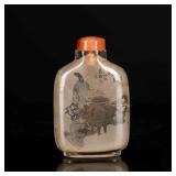 Late 19th Antique Inside Painting Snuff Bottle