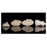 A Group Of Four Pieces Antique Jade