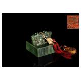 A Chinese Old Spinach Jade Seal