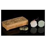 Group Of Chinese Antique Jade In Box