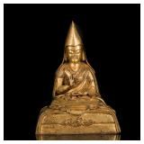 19th Antique Gilt Bronze Zongkaba