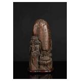 19th Antique Agarwood Carved Statue