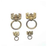 Two Pairs Of Han Gilt Carriage Decoration