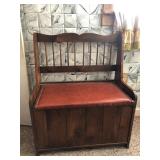 Wood Bench with storage 