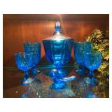 Glass are Blue Fenton Glass