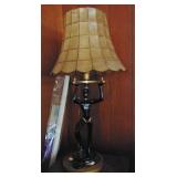 Mid Century Modern Fenton Davis Nubian / Blackamoor table lamp with Capiz S... 