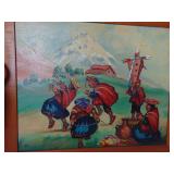 South American Oil on Canvas 