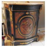French 19th Century Black Lacquered Napoleon III Cabinet