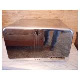 Nice vintage CHROME bread box. excellent condition
