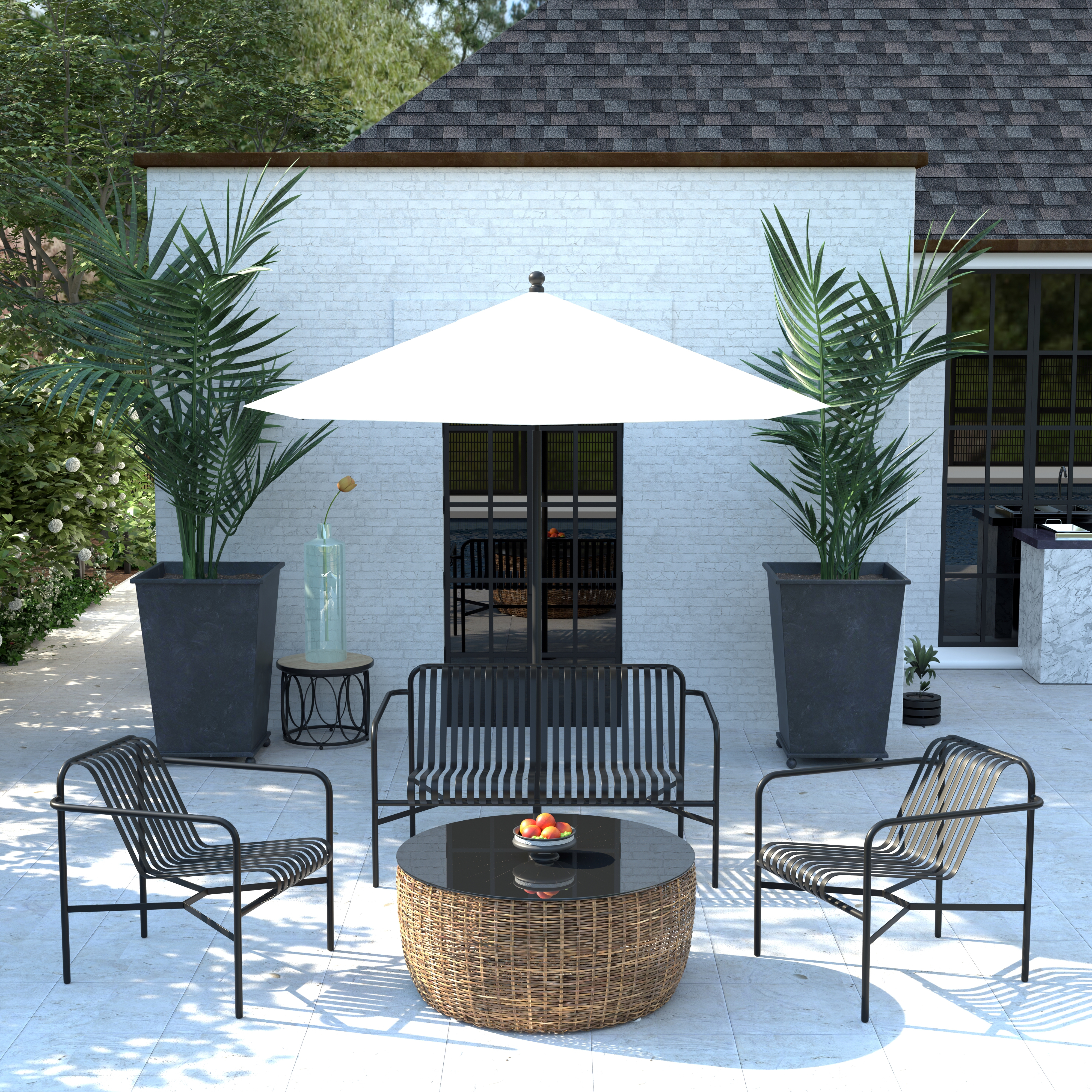 Enid Outdoor Loveseat - Euro Style