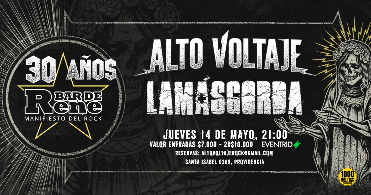 Alto Voltaje + La mas Gorda en Bar de René