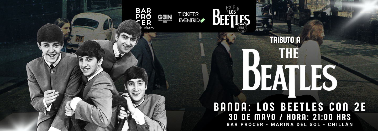 TRIBUTO A THE BEATLES por BANDA "LOS BEETLES CON 2E" EN BAR PRÓCER