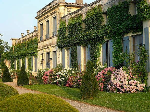 beautiful estate with flowers