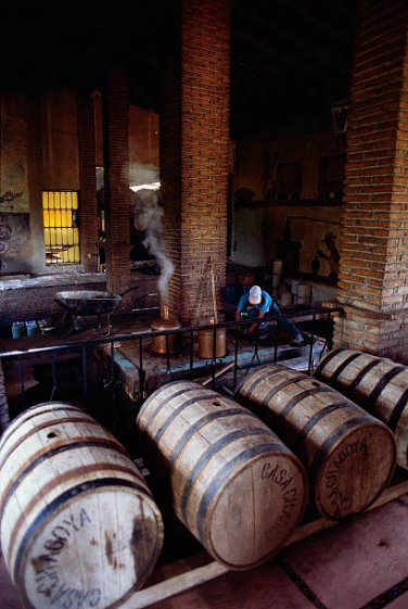 distilleries containing barrels