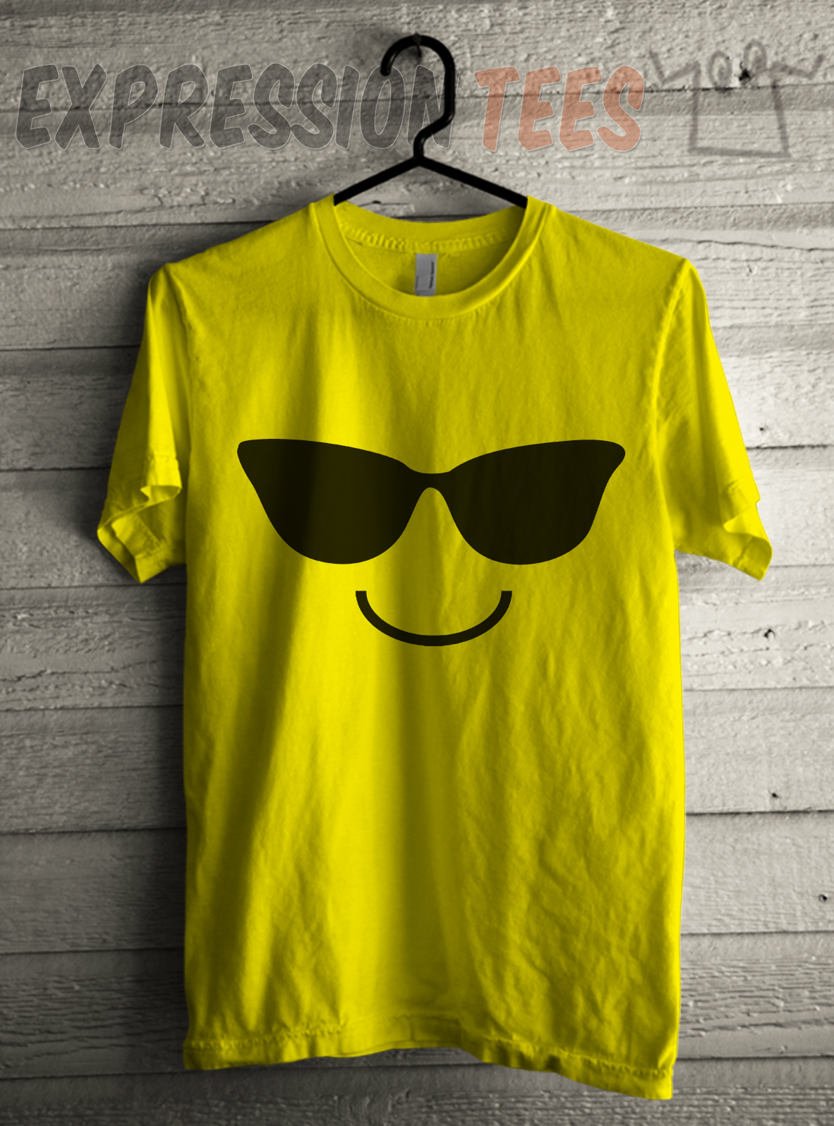 Emoticon Sunglasses Smile Face design artwork