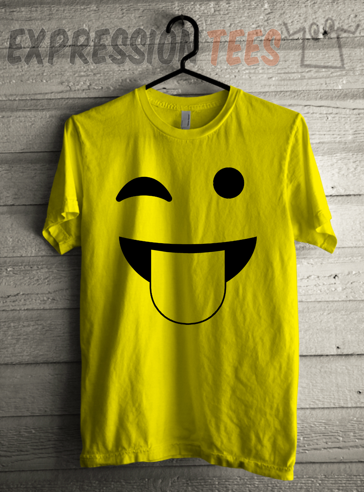 Emoticon Tongue Hanging Out Smile Face design artwork