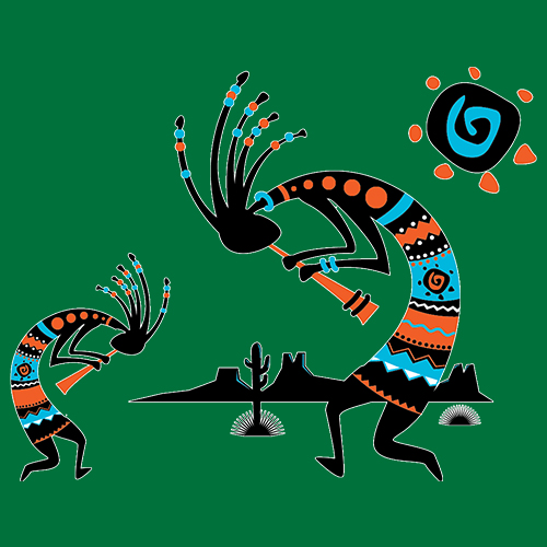 Native American Kokopelli Southwest design artwork
