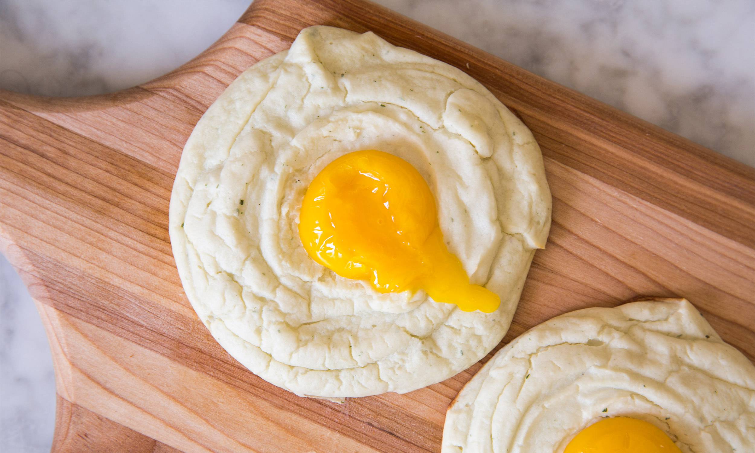 Use Leftover Mashed Potatoes to Make Egg Clouds Extra Crispy