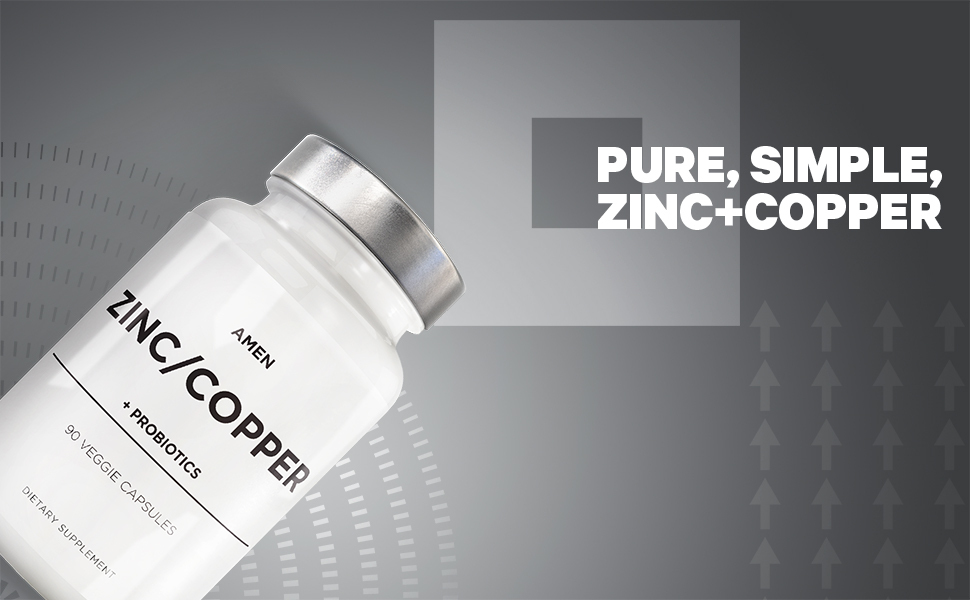 Amen Zinc Copper Supplement Probiotics 50 mg Zinc Picolinate Vitamin Vegan Pills 853919008700 eBay
