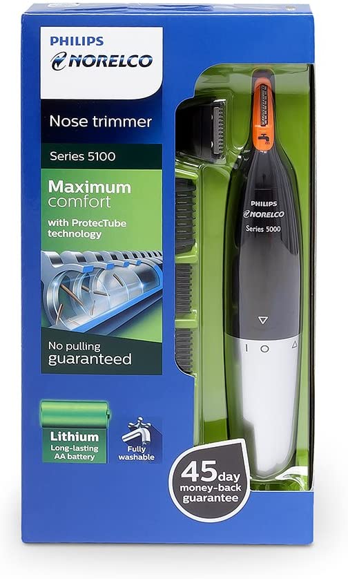 Philips Norelco NT5175/42 Nose Hair Trimmer 5100,Washable Mens