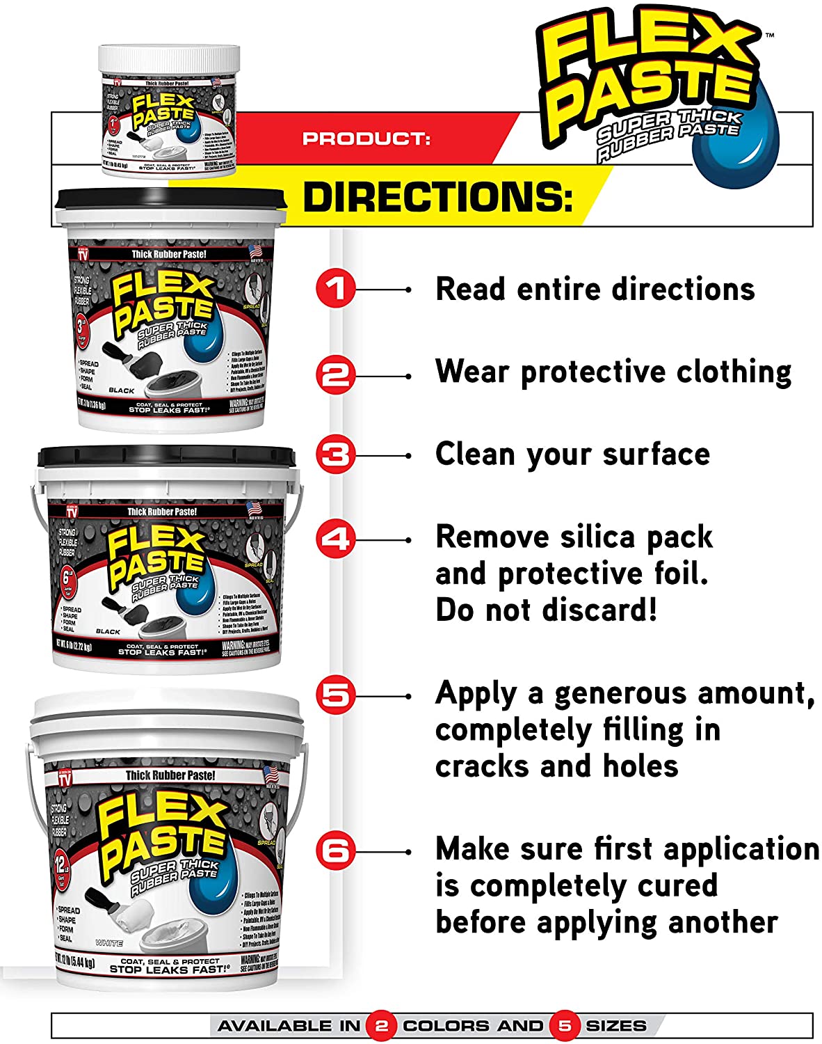 Flex Paste 3 lb Tub (White) 850010226842 eBay