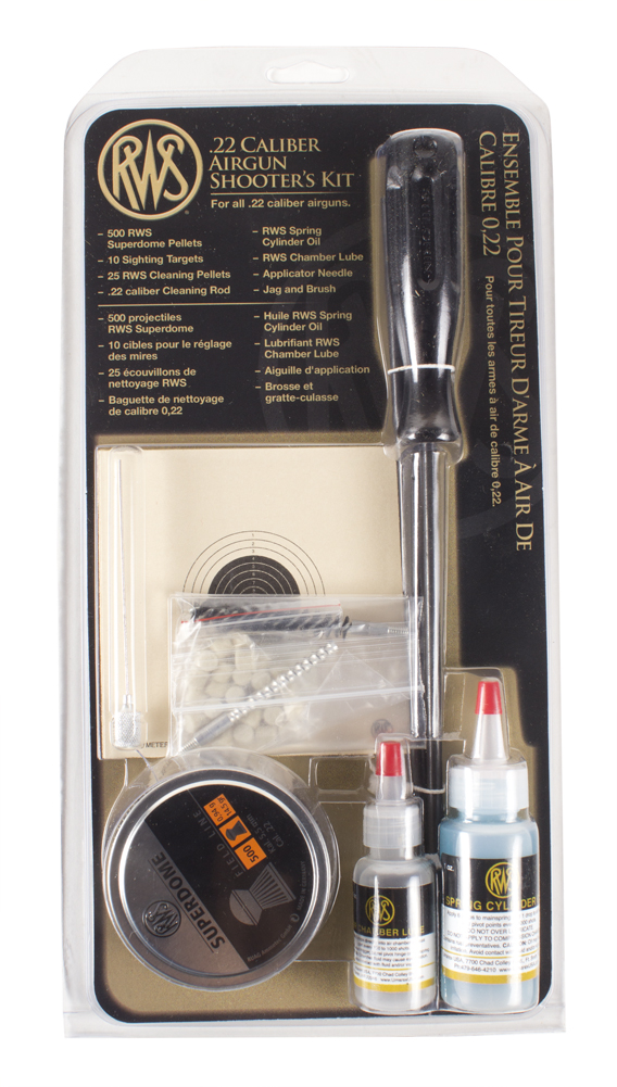 RWS 2201124 Air Gun Shooters Kit 0.22cal w/Oil, Targets & To eBay