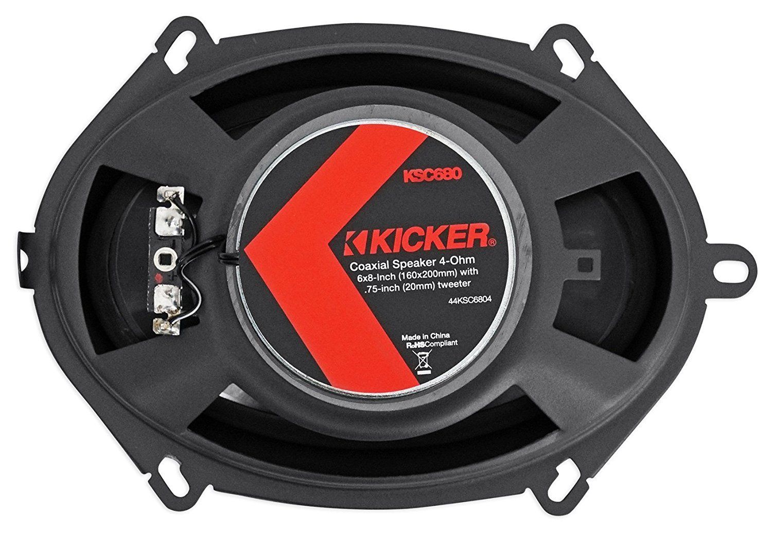 Kicker KSC6804 KSC680 6x8 Coax Speakers with .75 tweeters 4-Ohm 44KSC6804