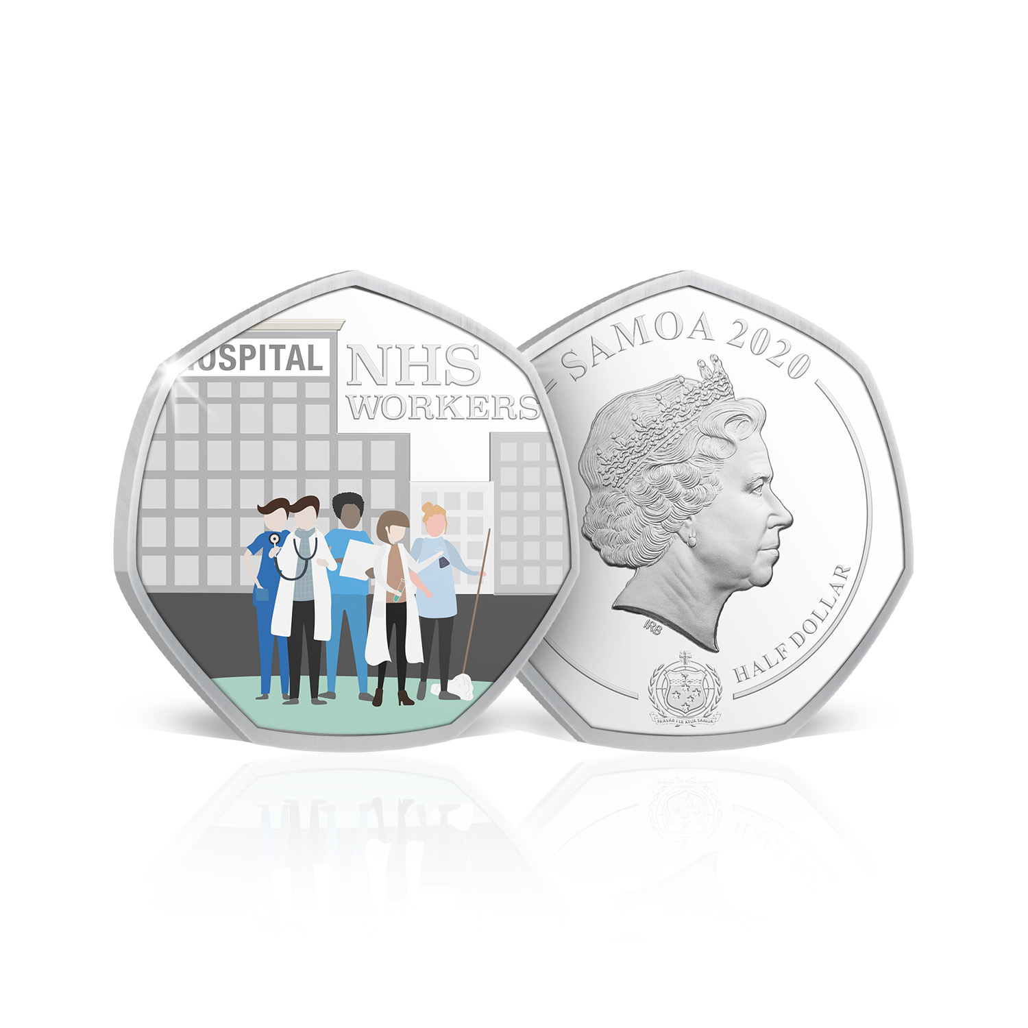 Dankeschön Geschenk NHS und Schlüsselarbeiter Sammlerstück Wohltätigkeitsmünze 50-p-Komplettpackung - Bild 46 von 61