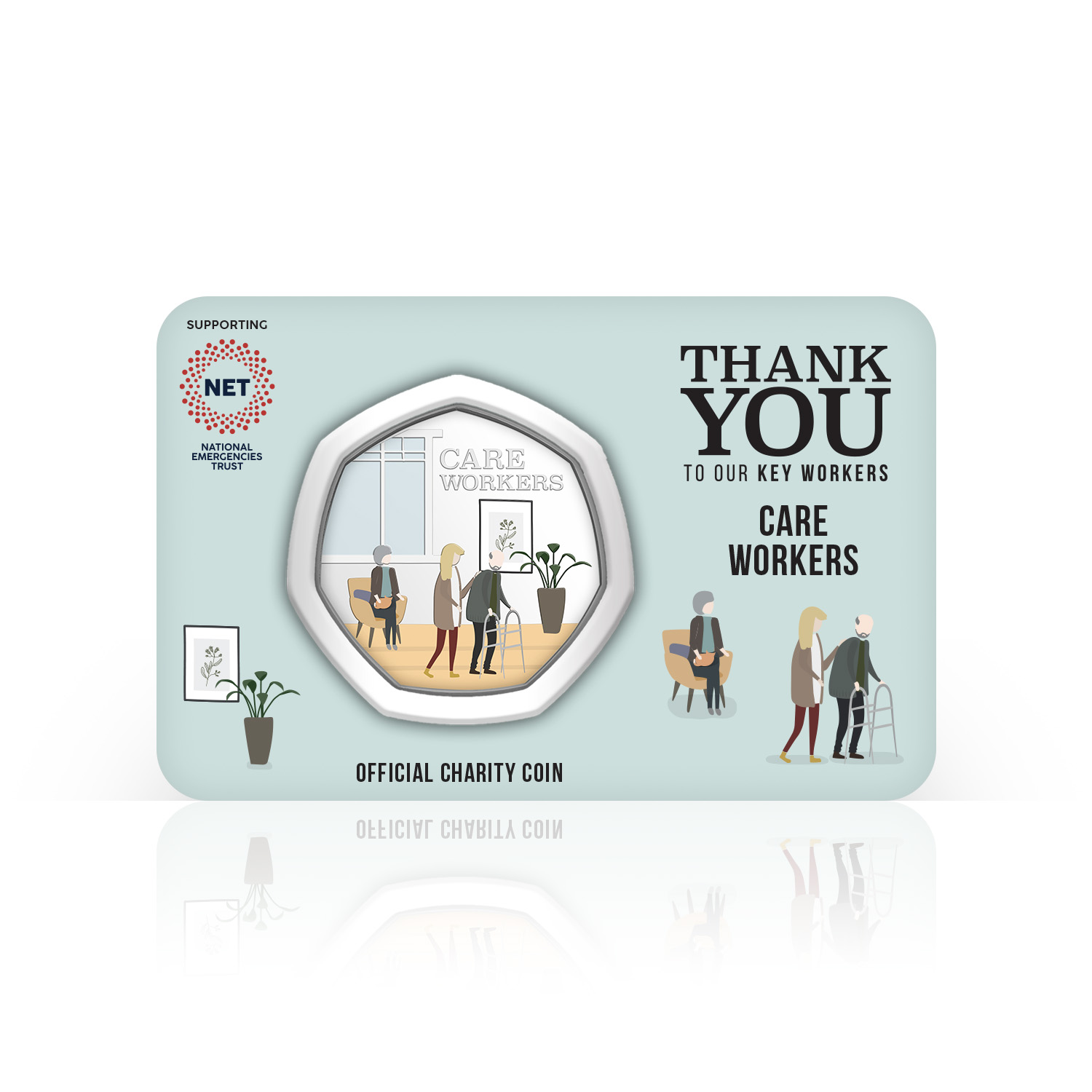 Dankeschön Geschenk NHS und Schlüsselarbeiter Sammlerstück Wohltätigkeitsmünze 50-p-Komplettpackung - Bild 17 von 61