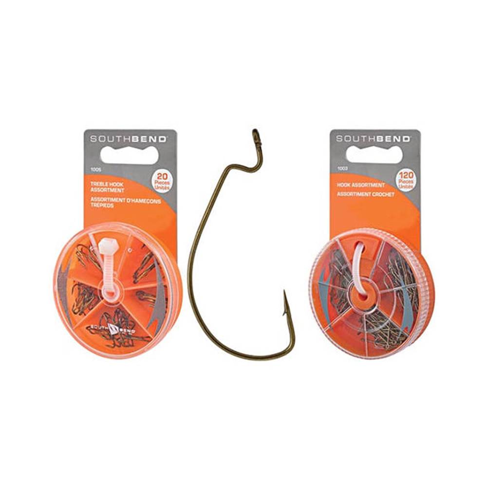 South Bend J90-1//0 Worm Hooks Size 1//0 Bass Fishing 10 Pack