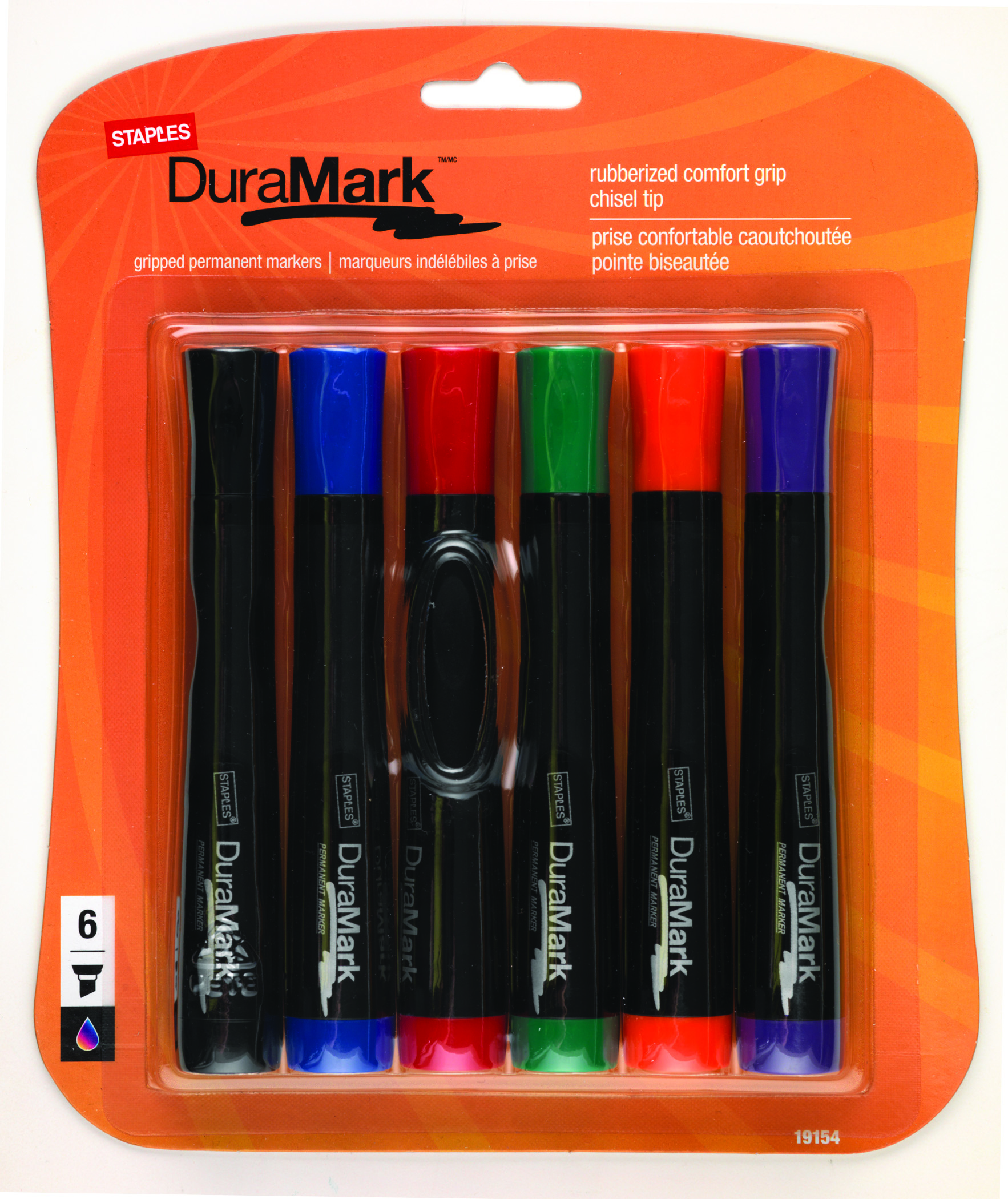 Staples Permanent Marker, Chisel Tip, Assorted, 6/Pack eBay