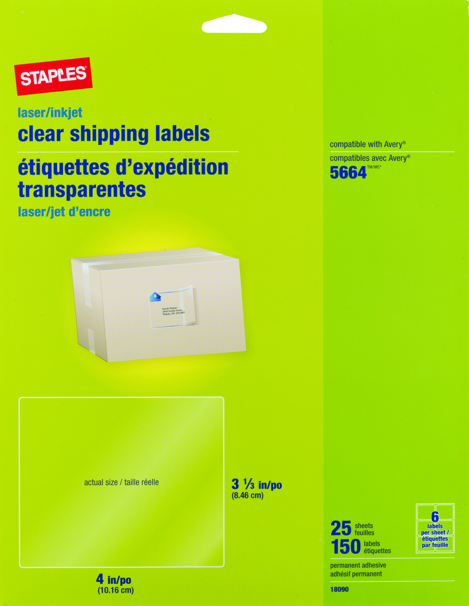 clear address labels staples staplesr clear inkjet laser address