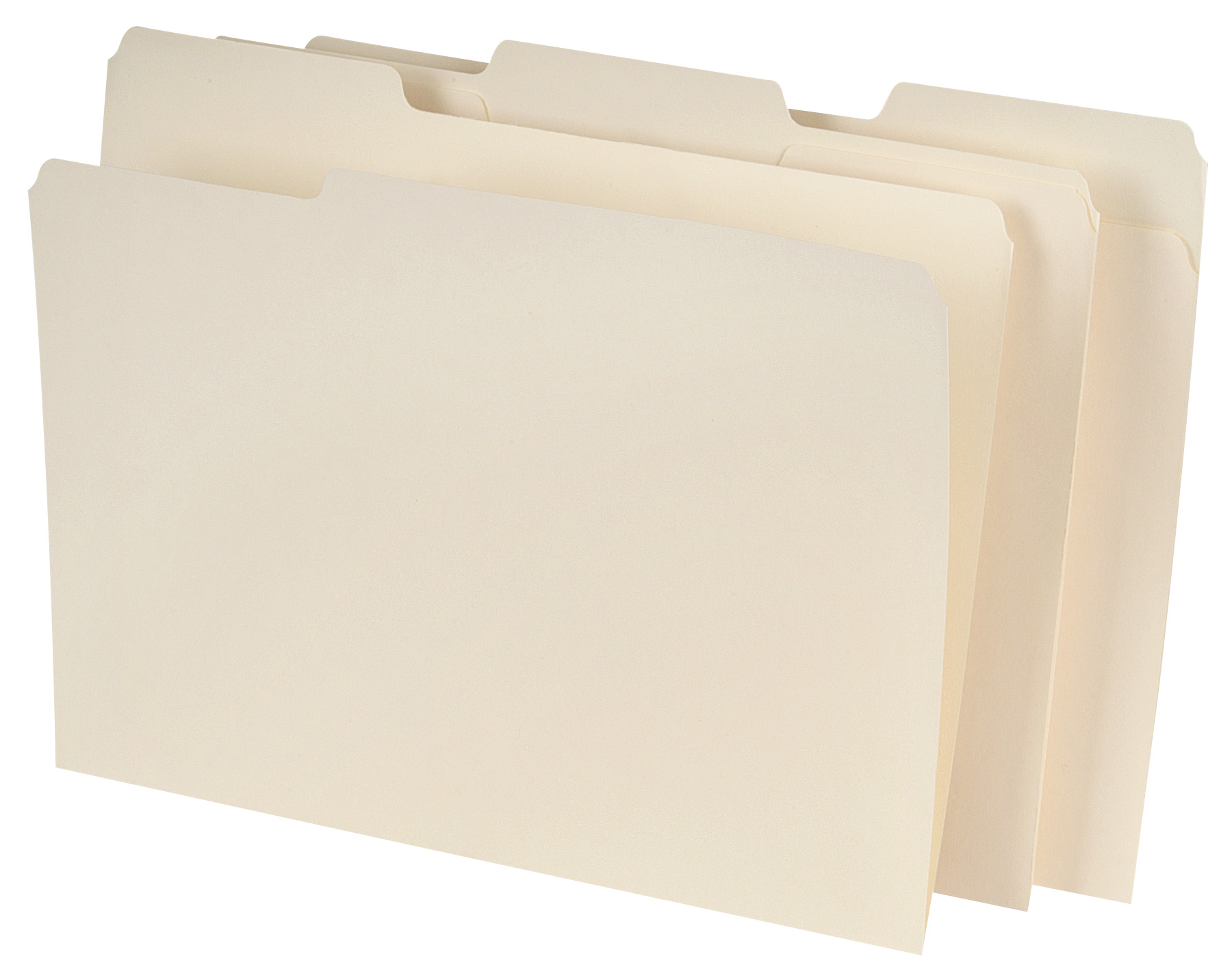 Staples Manila File Folders, Letter, 3 Tab, Assorted Position, 100/Box