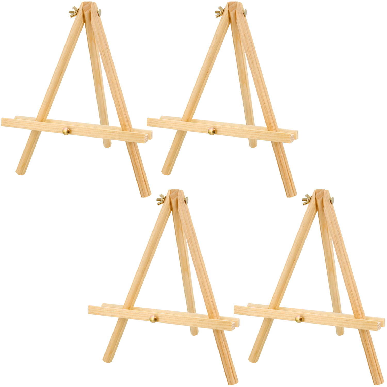 12" Tall Tripod Artist Display Tabletop Easel NATURAL Pine Wood Pack of
