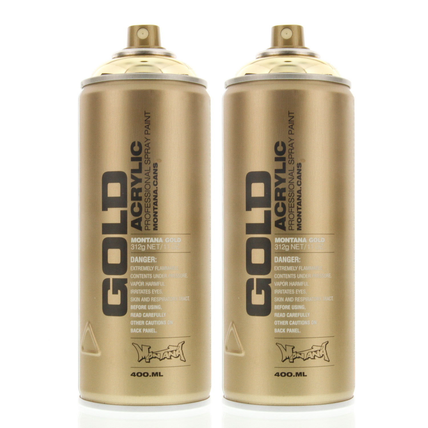 Montana Gold Acrylic Spray Paint GoldChrome M3000 Urban Art 2 CANS