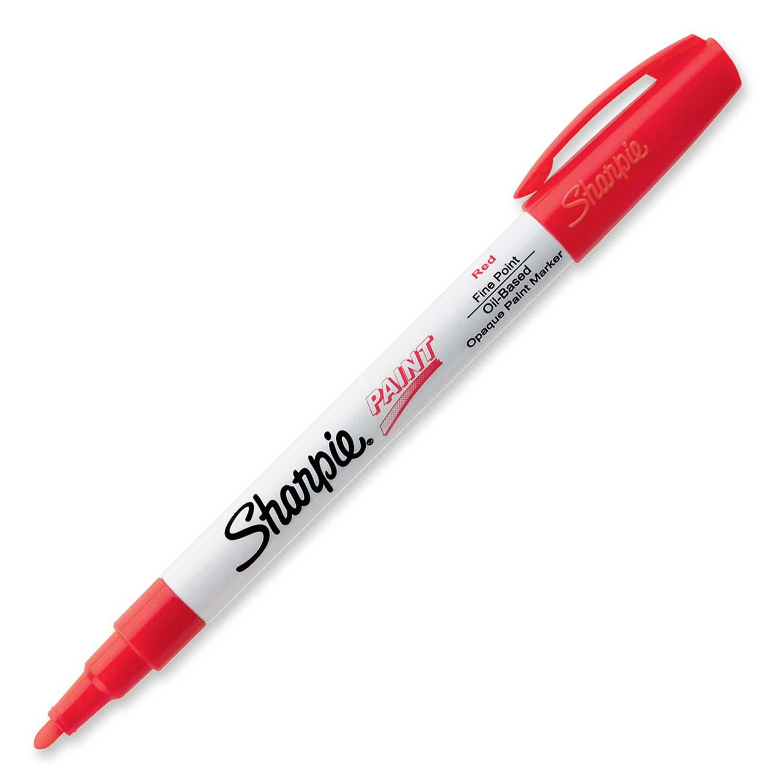 Sharpie Paint Marker Pen Oil Based Fine Point Red eBay