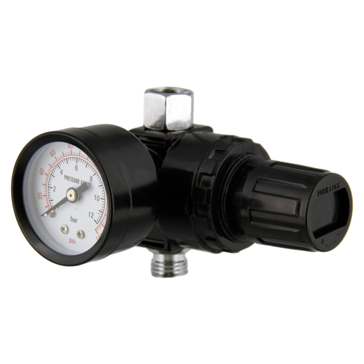 New Black SPRAY GUN AIR REGULATOR wGAUGEAuto Car PaintHvlp eBay