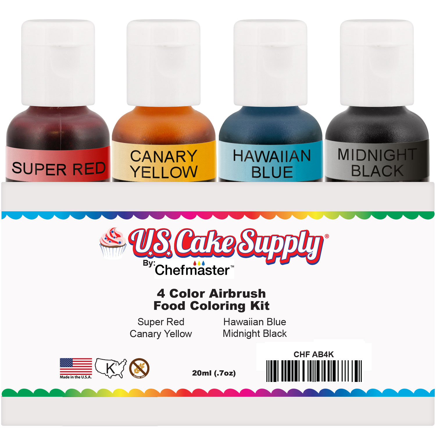 US Cake Food Coloring Supply by Chefmaster Airbrush Cake Color Set ... US Cake Food Coloring Supply by Chefmaster Airbrush Cake Color Set ...
