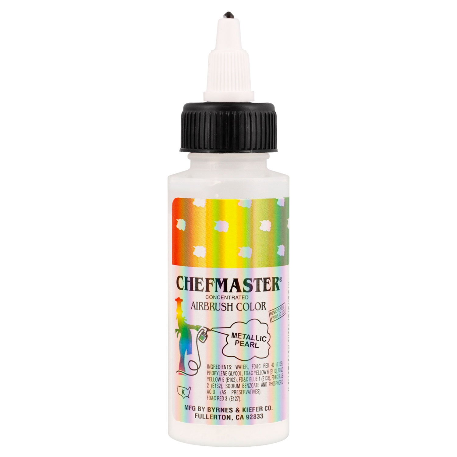 Chefmaster 2Ounce Metallic Pearl Airbrush Cake Decorating Food Color